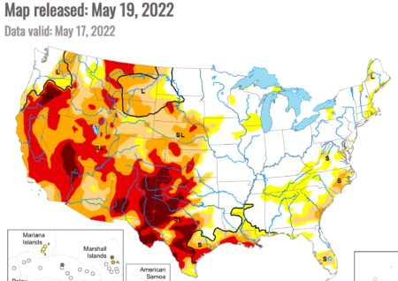 Weekly drought map